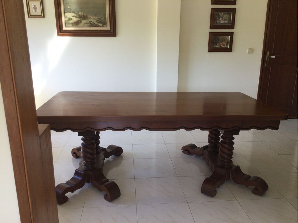 Mesa de Jantar Luis XV cerejeira 6 pessoas