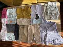 Paka ubrań dziewczynka 68 mayoral h&m sinsay spodnie body sweter