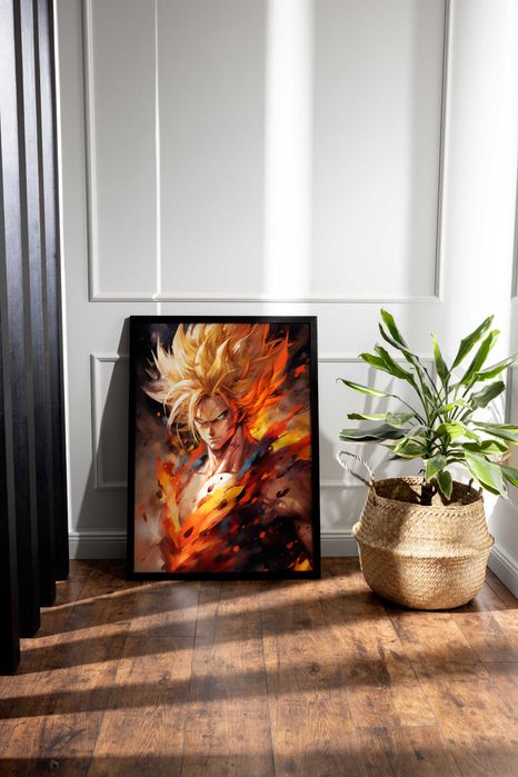 Plakat na Ścianę Obraz Dragon Ball Z Son Goku SSJ2 Anime 50x70 cm