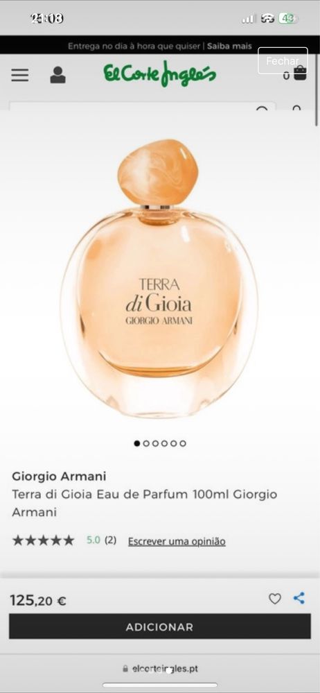Perfume Terra di Gioia - Giorgio Armani - Novo