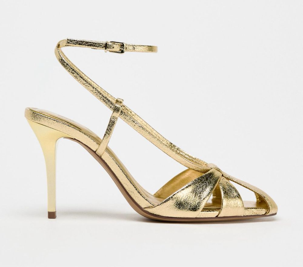 Zara obcasy zlote NOWE 40