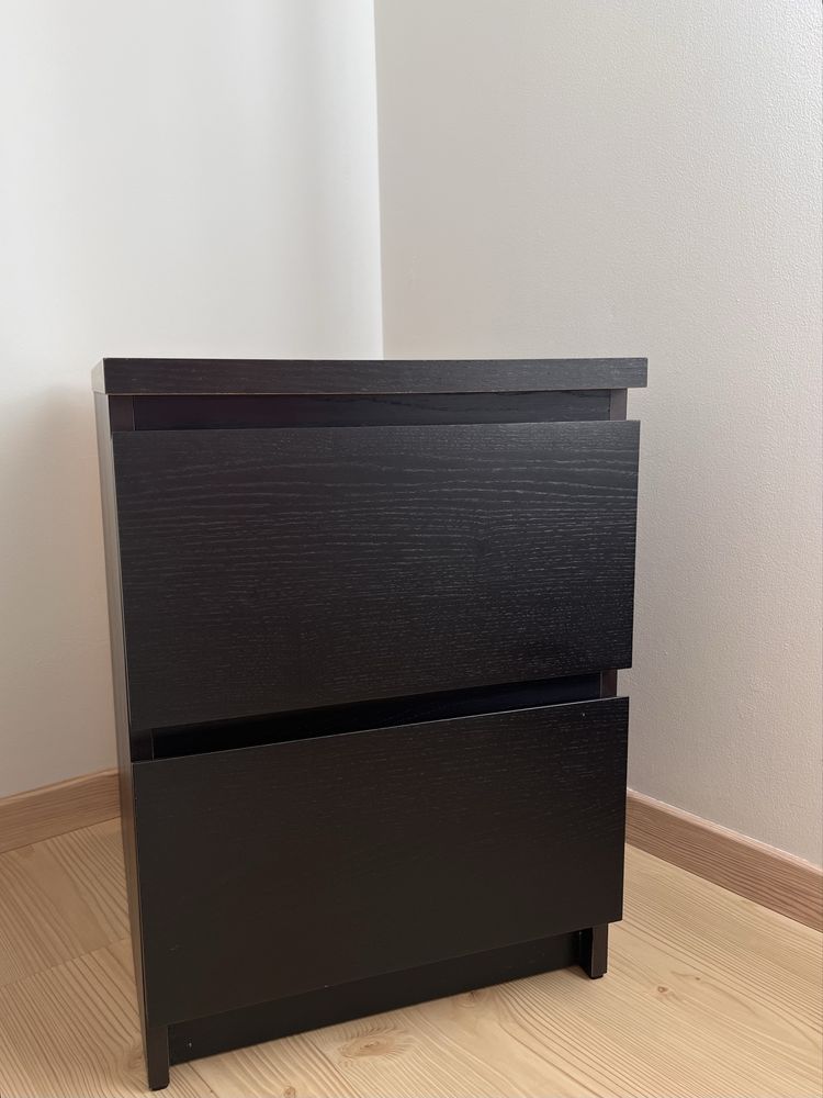 MALM Mesa de cabeceira IKEA preta