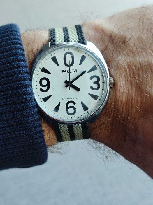 Wielka 39 mm Rakieta BIG ZERO mechaniczny zegarek nakręcany RETRO