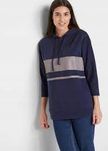 B.P.C bluza z kapturem granatowa cienka ^40/42