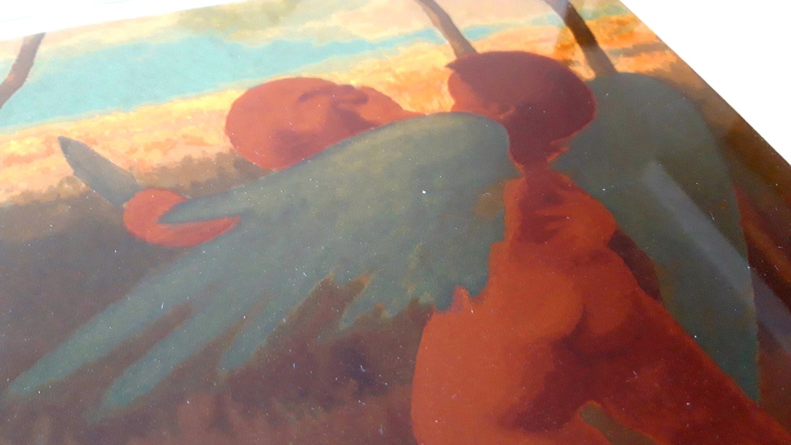 Serigrafia José Maia, em moldura com vidro -  - Rómulo e Remo