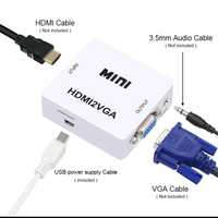 Box Conversor HDMI para VGA 1080P