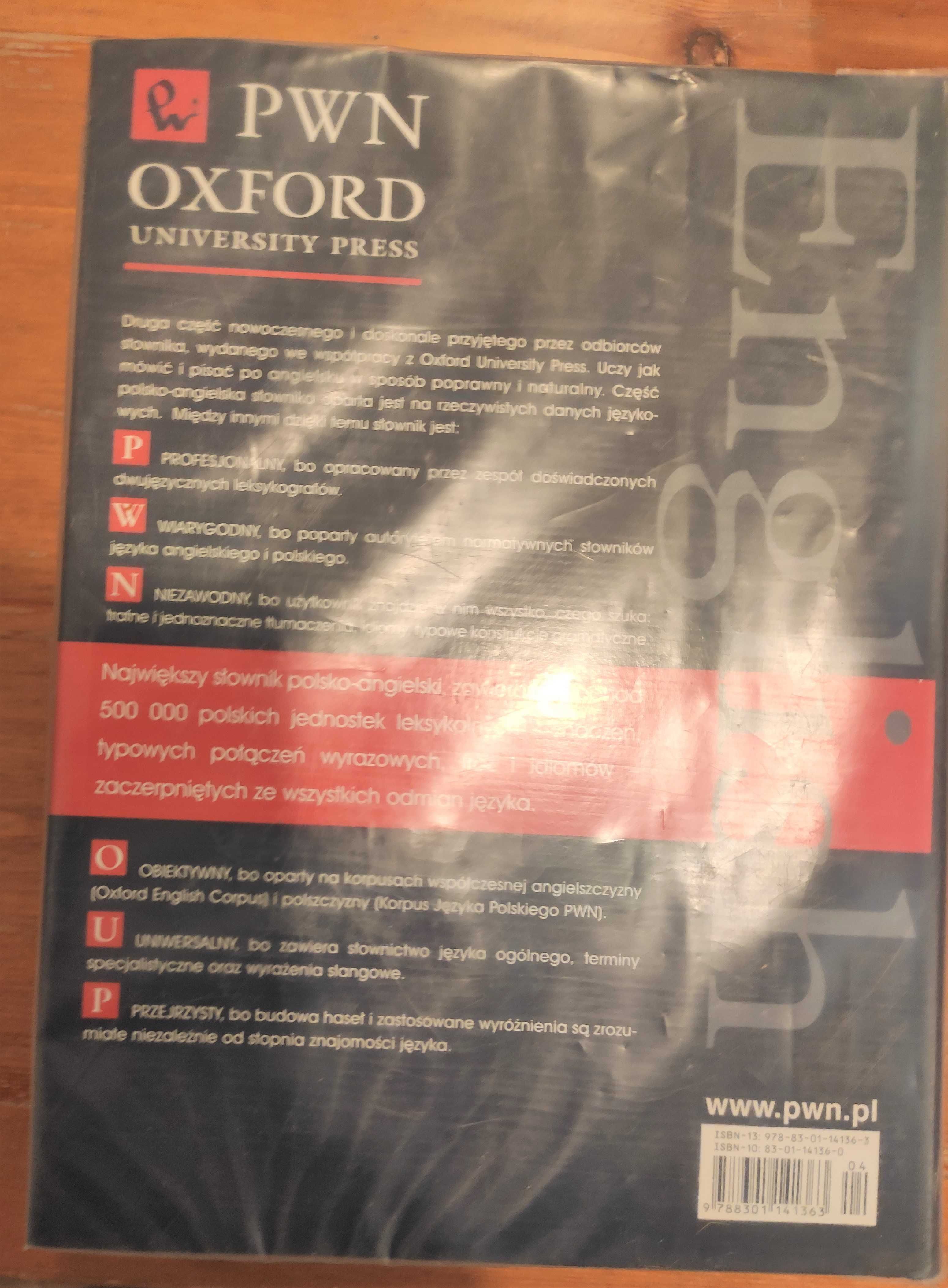 PWN Oxford Wielki Słownik Angielsko-Polski i Polsko-Angielski KOMPLET