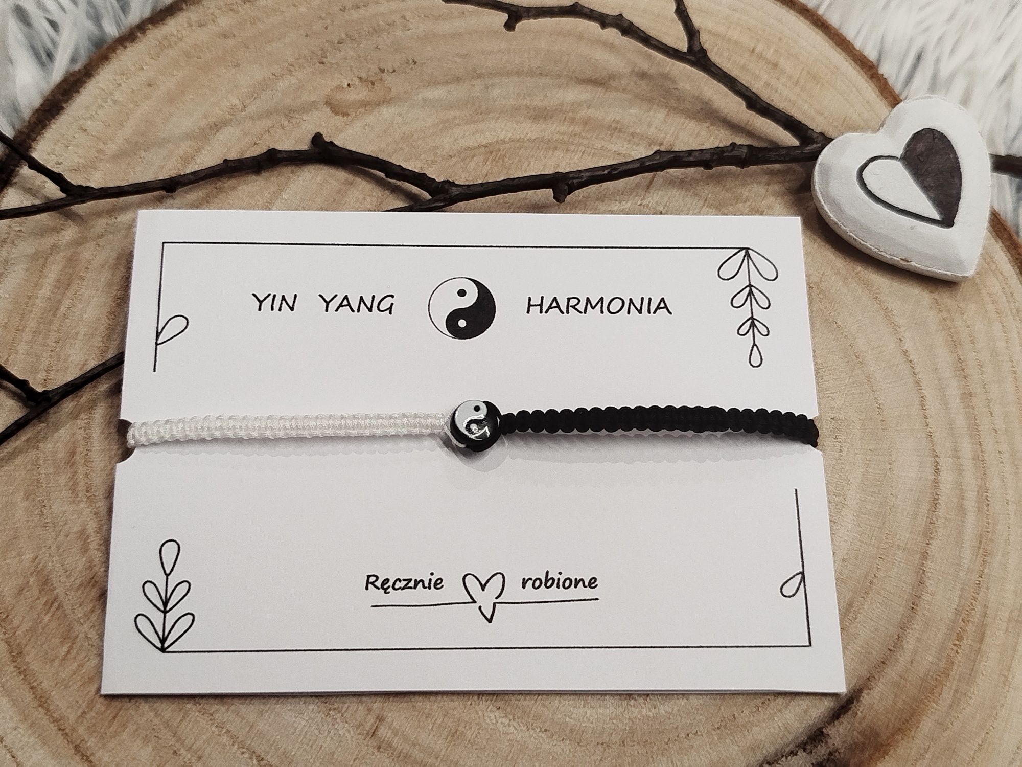 Bransoletka handmade Yin Yang harmonia [nr 2] makrama