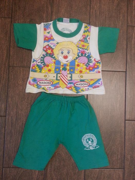 Детский костюм Мадонна футболка шорты Клоун винтаж ретро