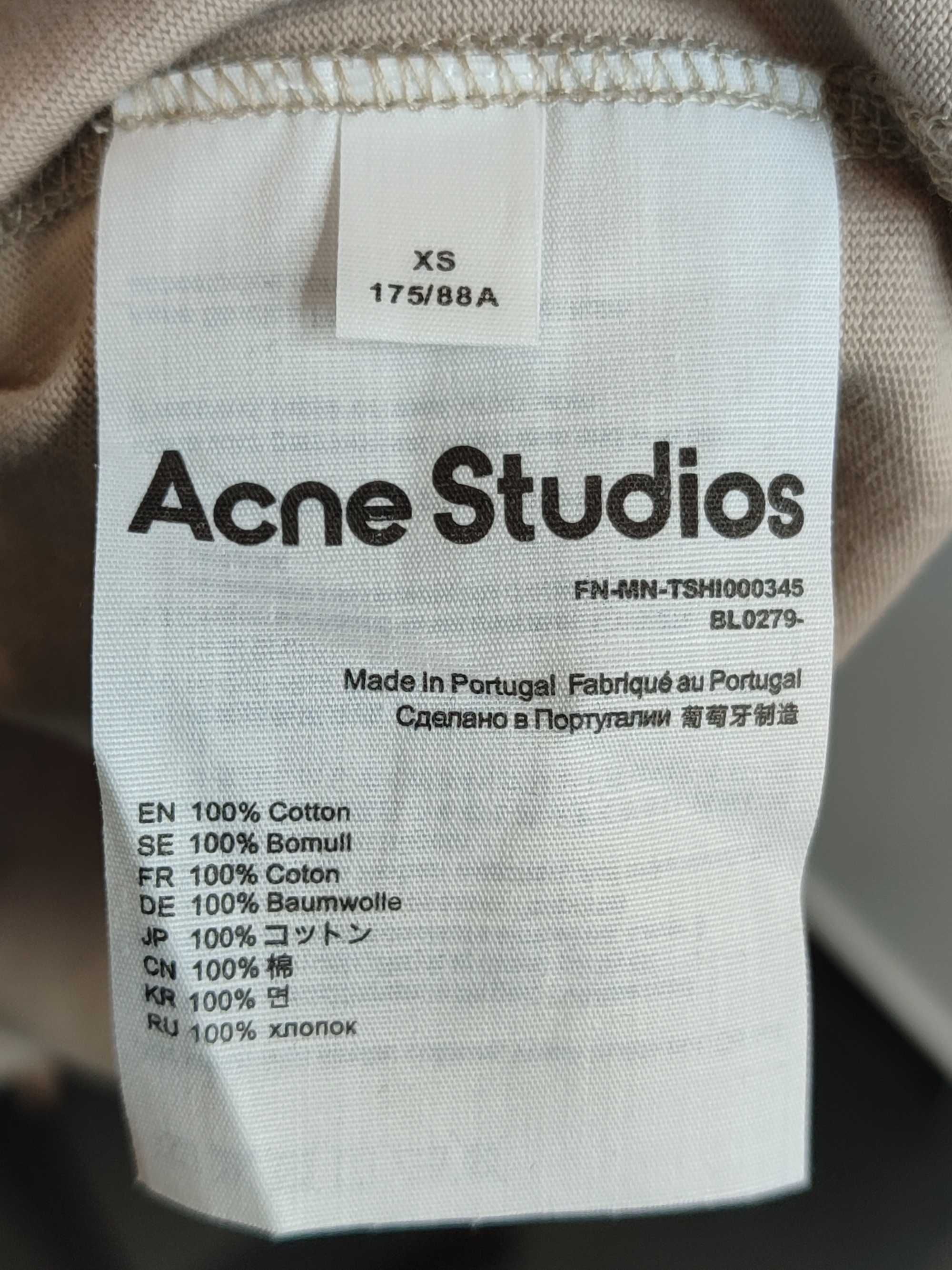 Лонгслів Acne Studios Erwin Long Sleeve Stamp Tee Oyster