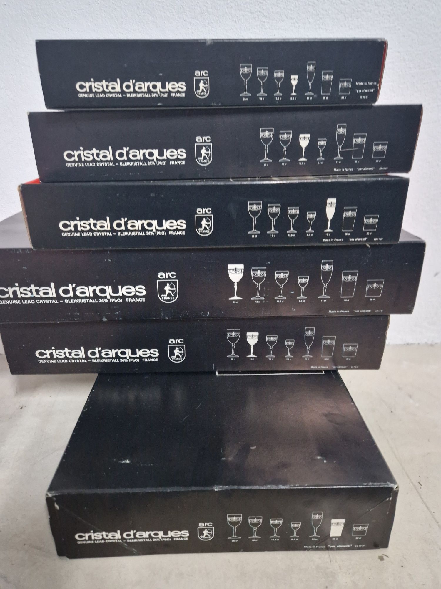 Conjunto Copos Cristal D'arques Dampierre