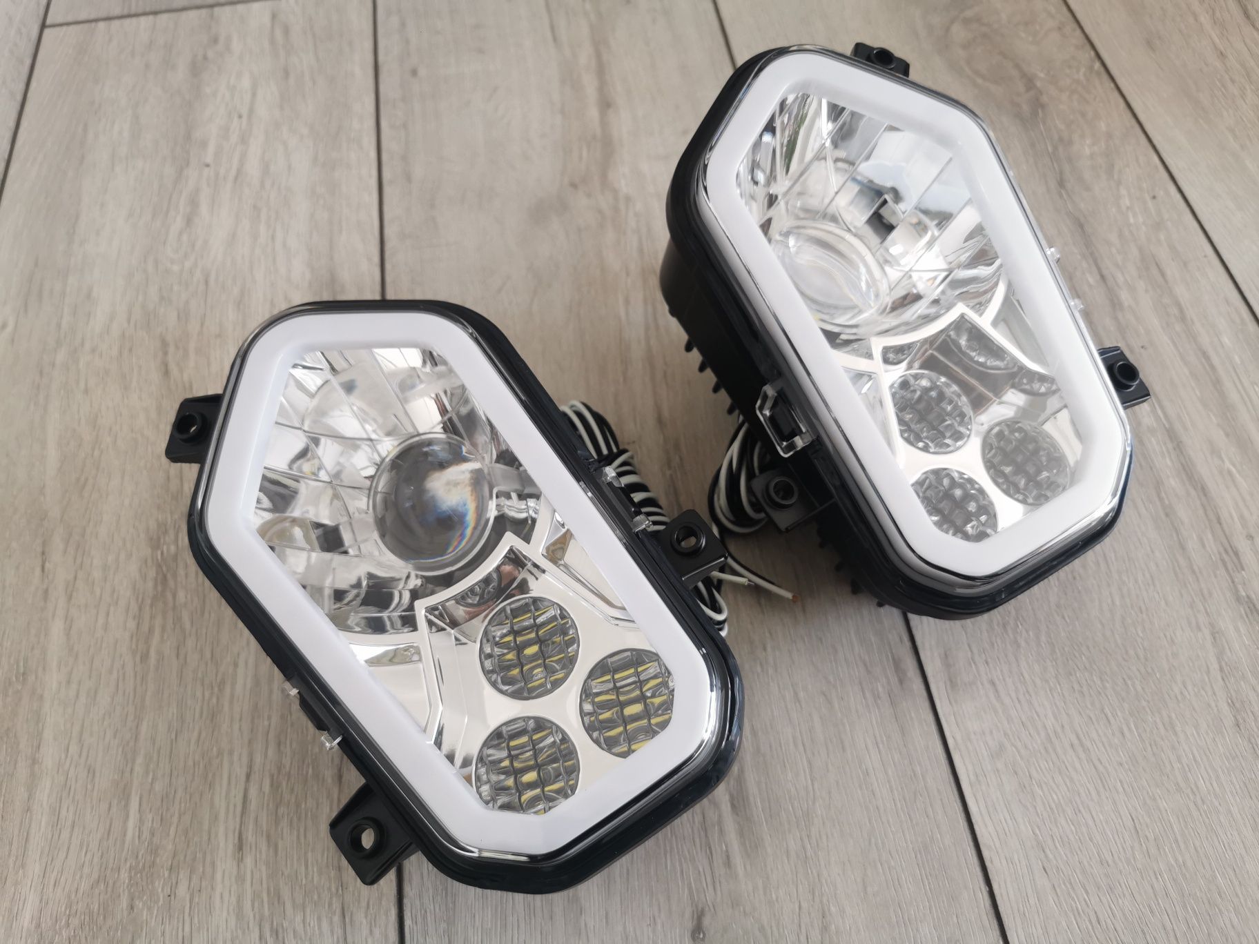 Polaris sportsman scrambler lampy reflektory led ring ringi reflektor