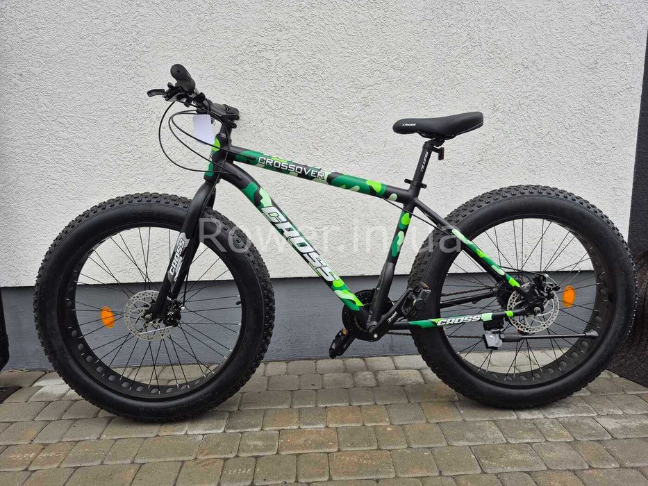 Фетбайк велосипед Fatbike Cross Crossover Rigit 26x4 2025 рама 19" gre