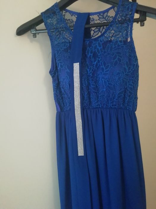 Vestido longo de cerimónia com cinto tamanho 38/40