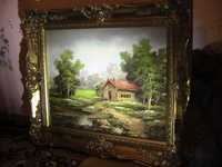 Продам картину домик у ручья