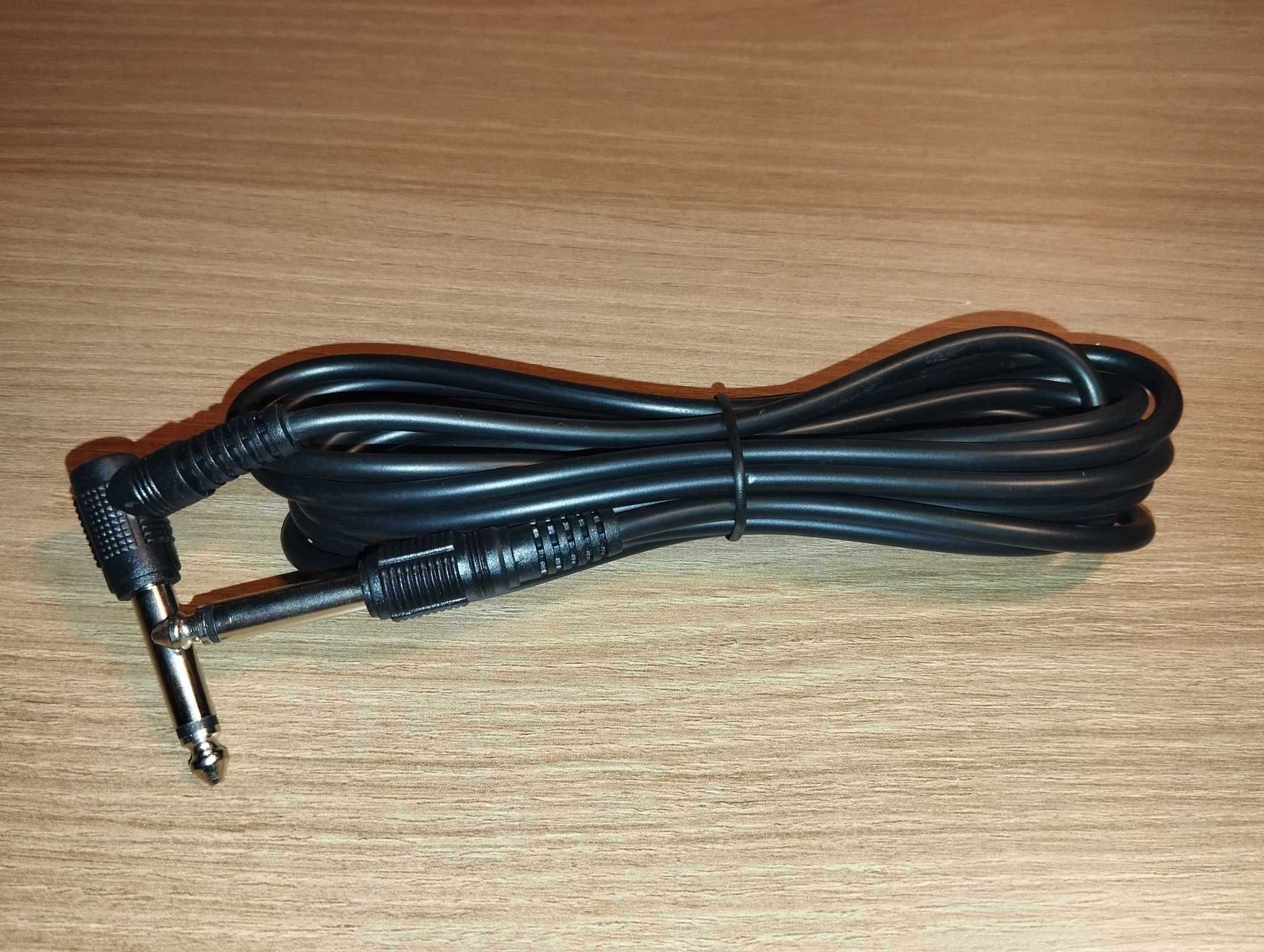 Kabel Gitarowy - Harley Benton Jack 6.3 mm 3 metry - Kątowy