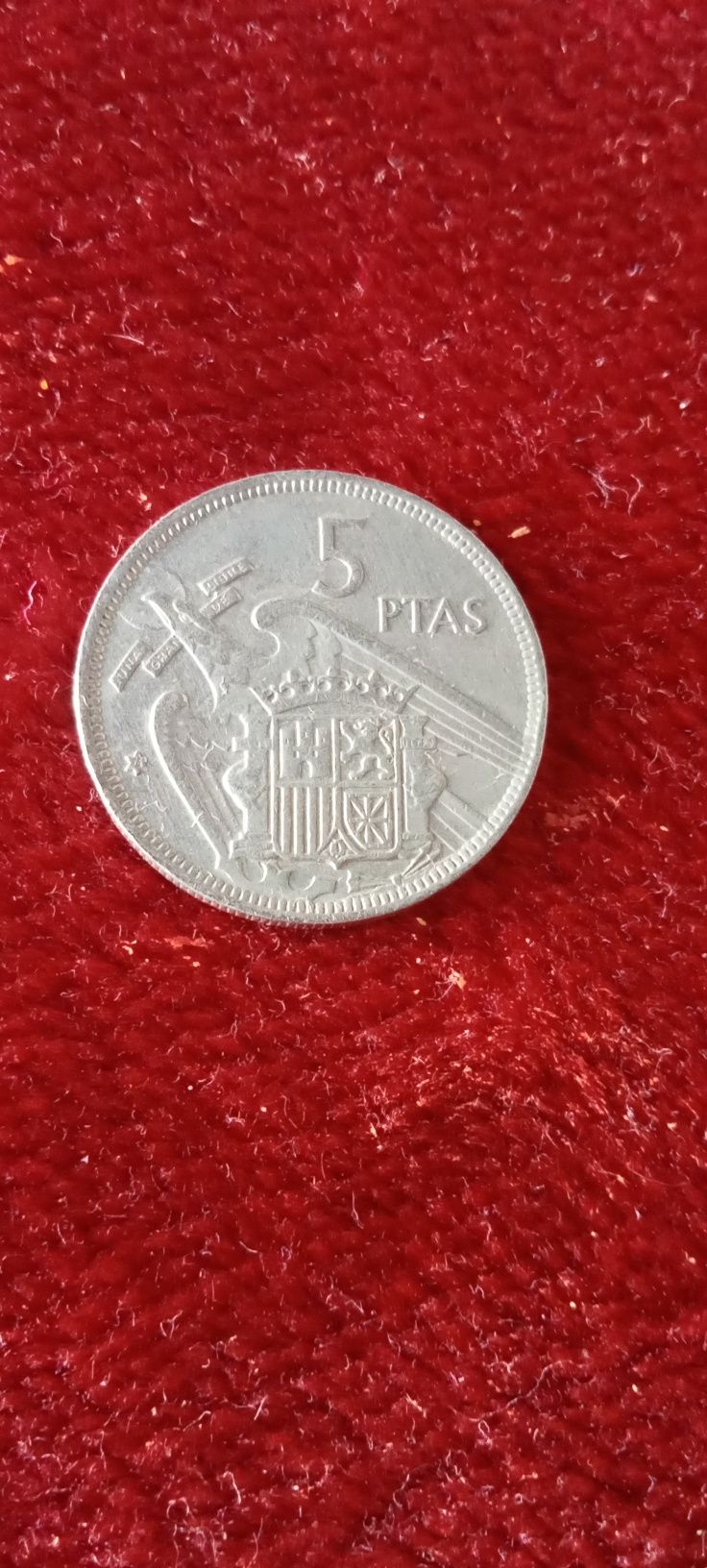 Moeda 5 pesetas 1957