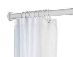 Drążek rozporowy prysznicowy bez wiercenia Karnisz Biały + kotara IKEA