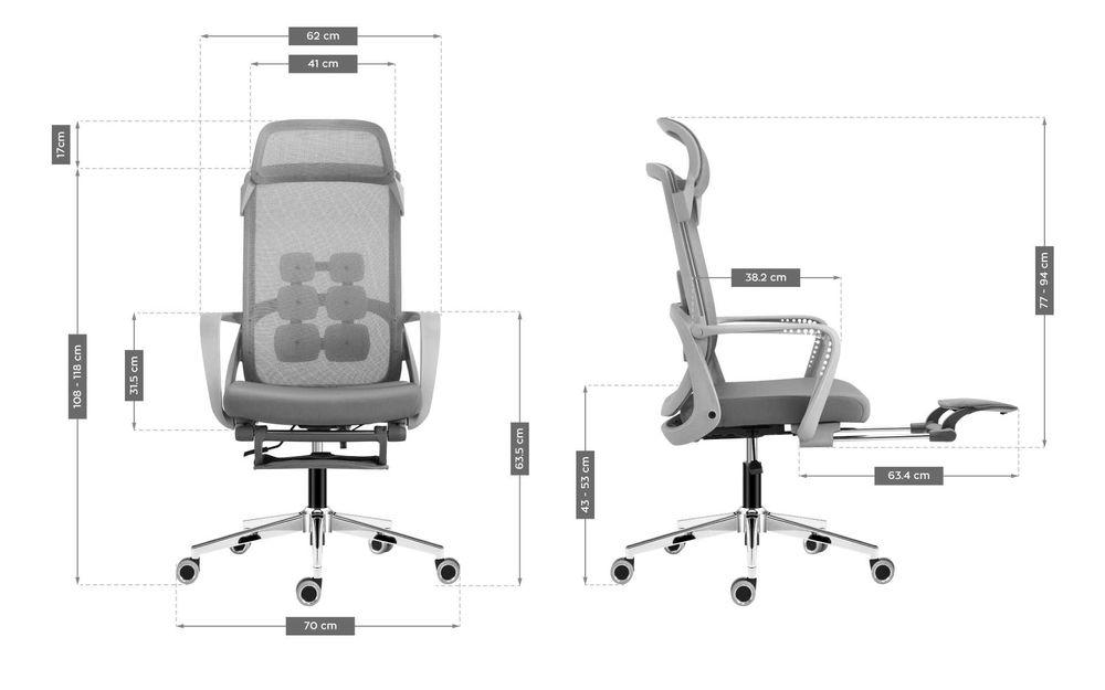 Fotel ergonomiczny Mark Adler Manager 3.6 Szary