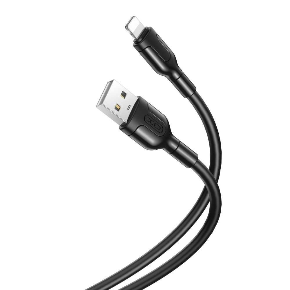 Kabel USB- Lightning do iPhone  2,1A 1m  kolor: czarny, biały