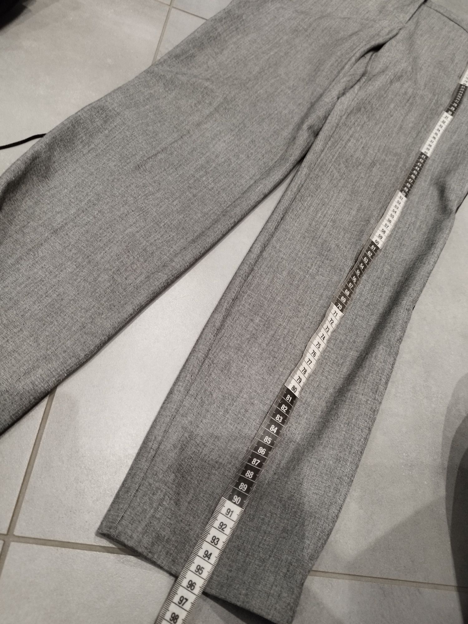 R.L Zara szare spodnie damskie chinosy z lampasem