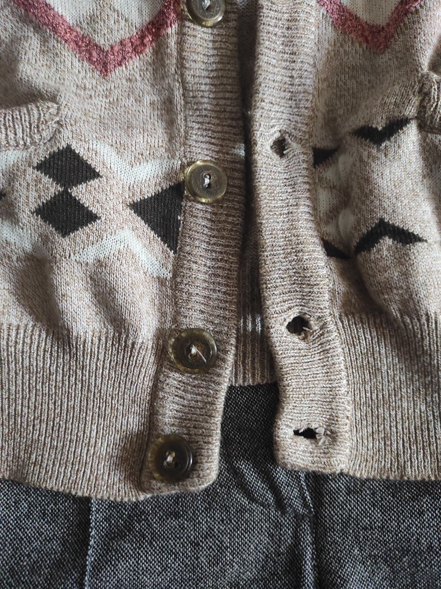 Kardigan sweter bawełna vintage