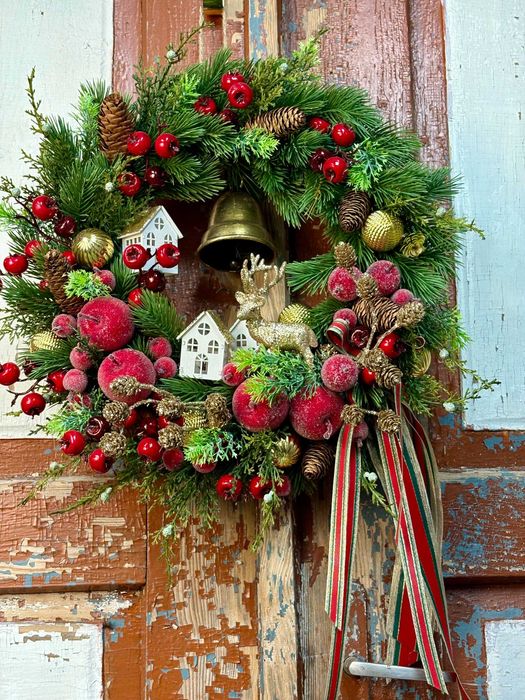 Wianek świąteczny na drzwi Wieniec BOŻONARODZENIOWY