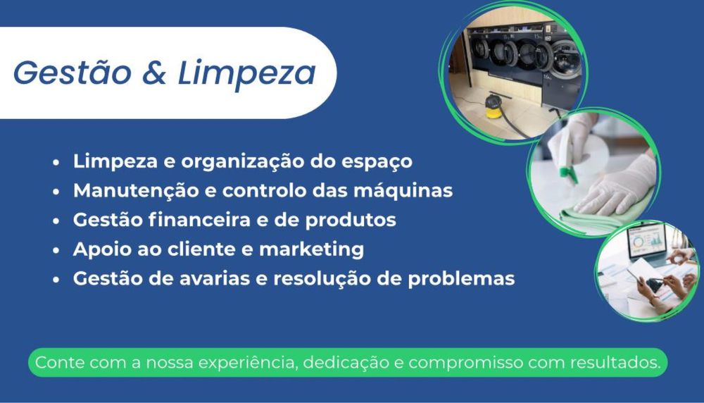Serviço de suporte lavandarias Self Service