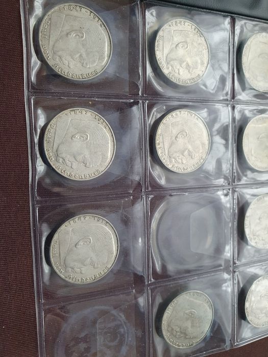 2 marki 1937/38/39 r. 18szt. srebro promocja