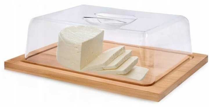 Pudełko do przechowywania ciasta Cheffinger - 24x19x7,5 cm - Bambus