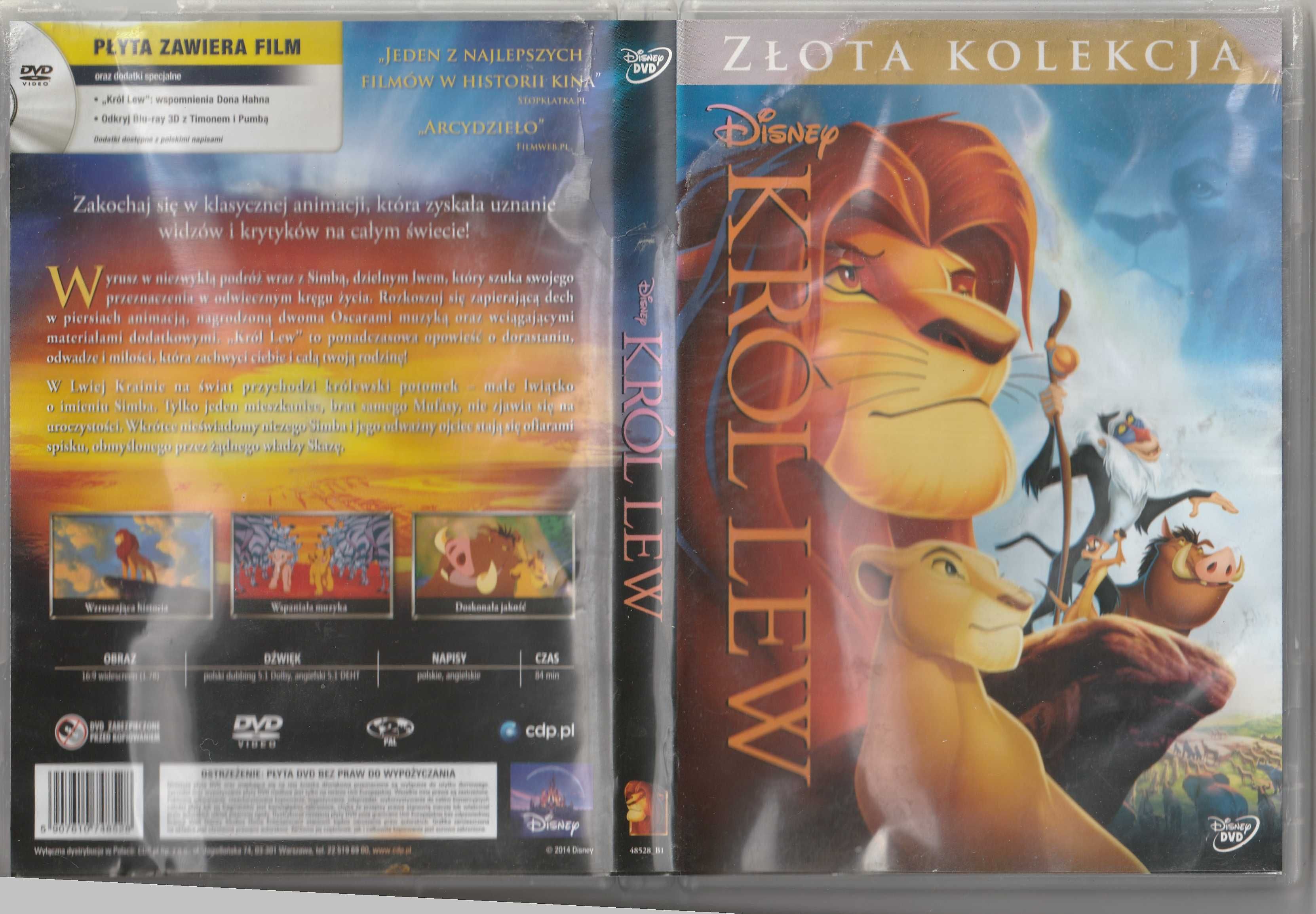 Król Lew Disney DVD