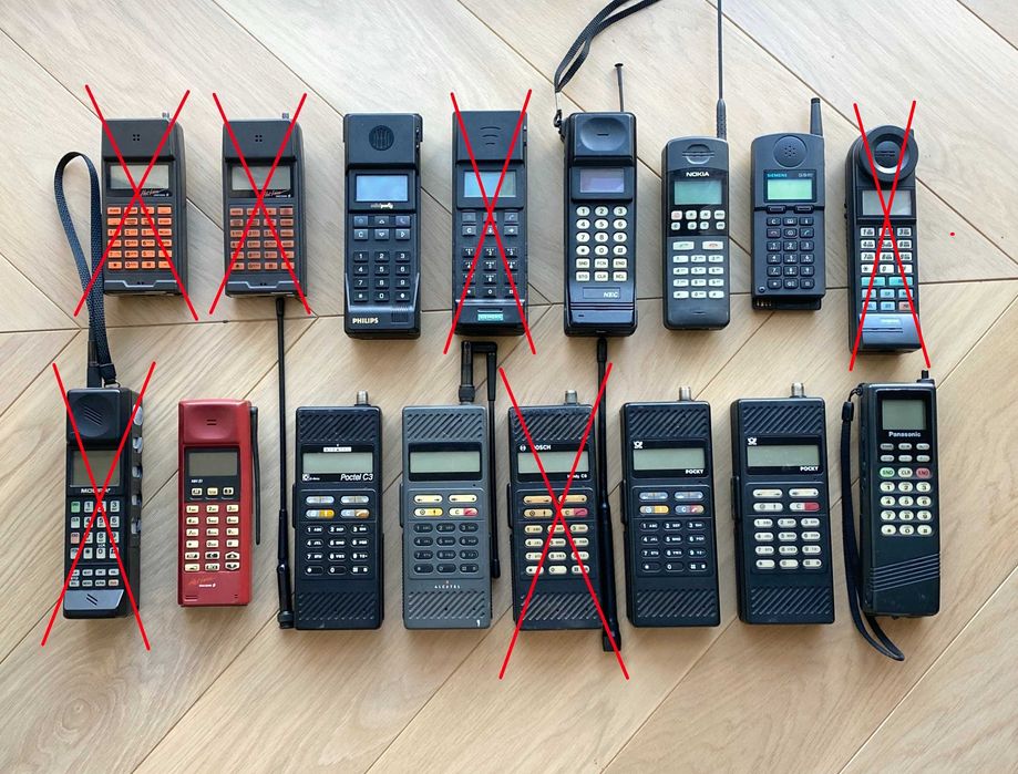 Ericsson Philips Siemens Alcatel Mobira vintage phone раритет ретро