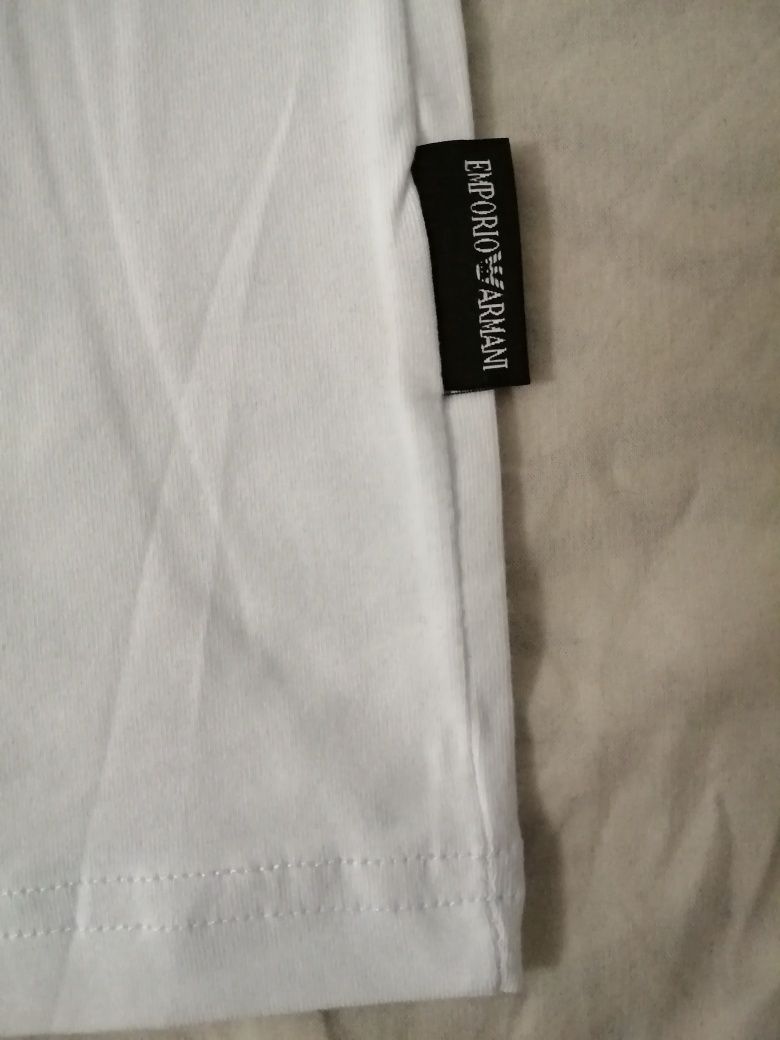 NOWA męska koszulka Emporio Armani t-shirt EA bluzka biała L