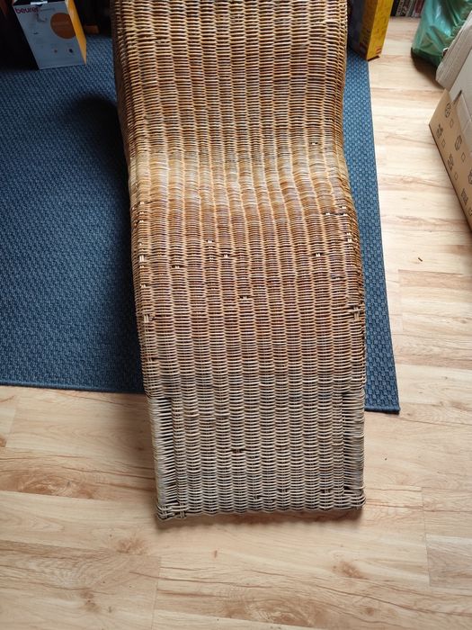 Szezlong leżanka Ikea rattanowa leżak fotel