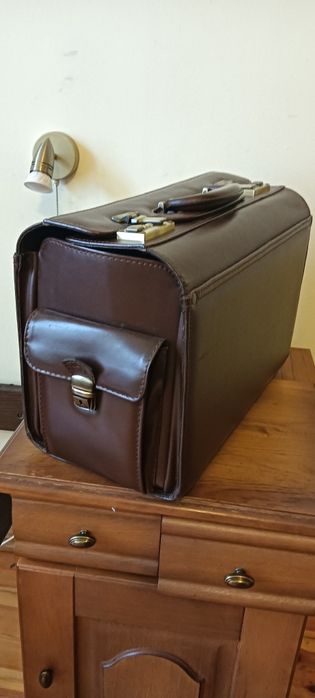 Torba lekarska Skóra  ciemny brąz