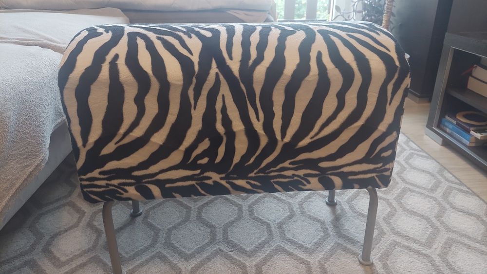 Pufa, ławka,  zebra, podnóżek IKEA