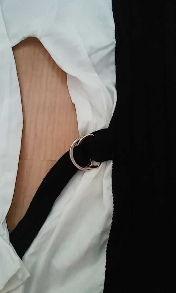 Camisola preta com blusa incorporada - Tamanho Único