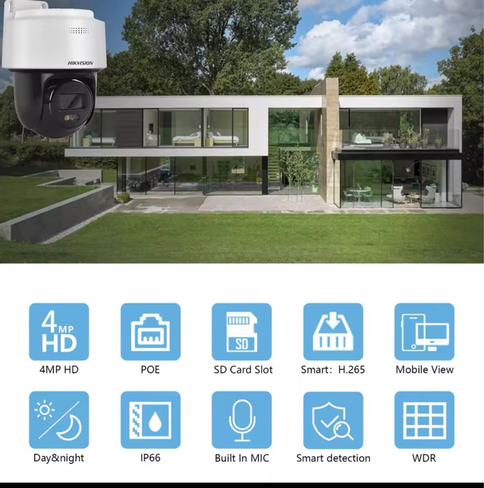Уличная,вулична камера, відеокамера ХиквиHikvision DS-2DE2C400MWG-E4МП