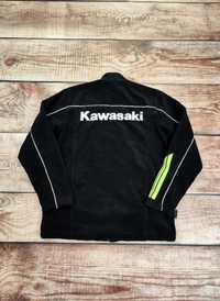 Vintage bluza kurtka polarowa Kawasaki racing 90s r. XL