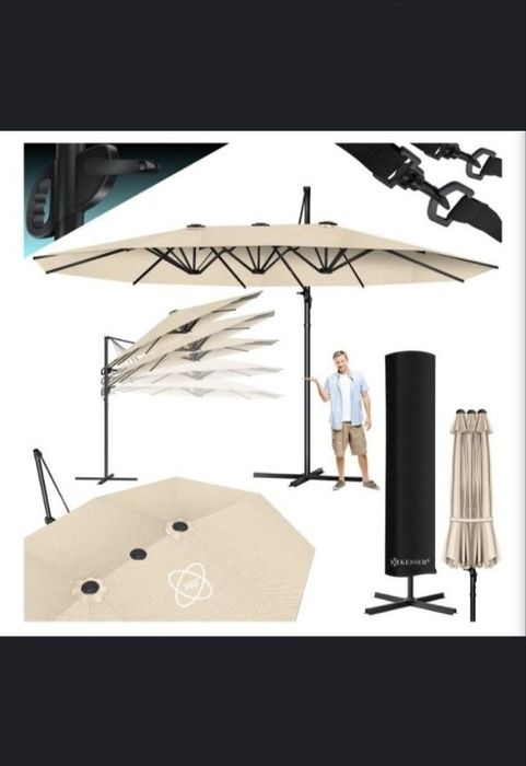 Parasol ogrodowy przeciwsloneczny XXL 460*270 Kesser wersja Led