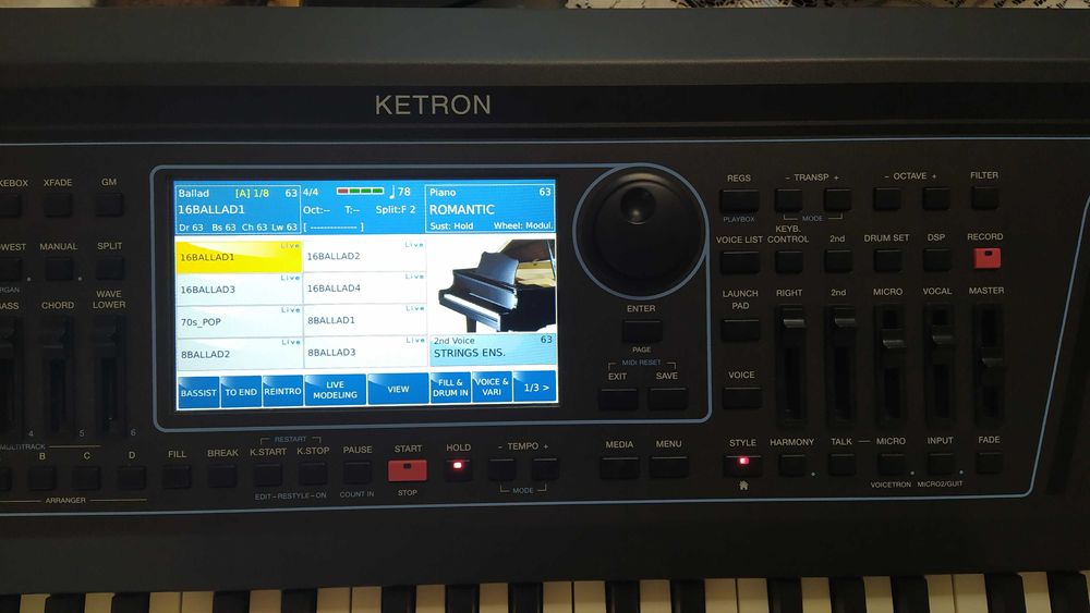 Ketron SD 9 Pro Live + style podkłady