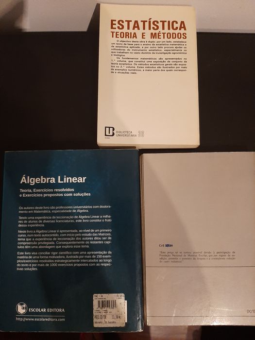 Álgebra Linear escolar editora macro economia estatística teoria e mét