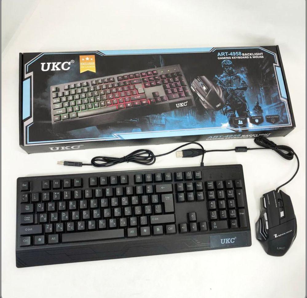 Клавіатура +Мишка UKC з LED підсвіткою