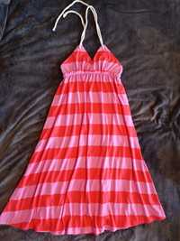 Sukienka H&M rozmiar S 36 długa nowa w pasy sznurek wiązana suknia M