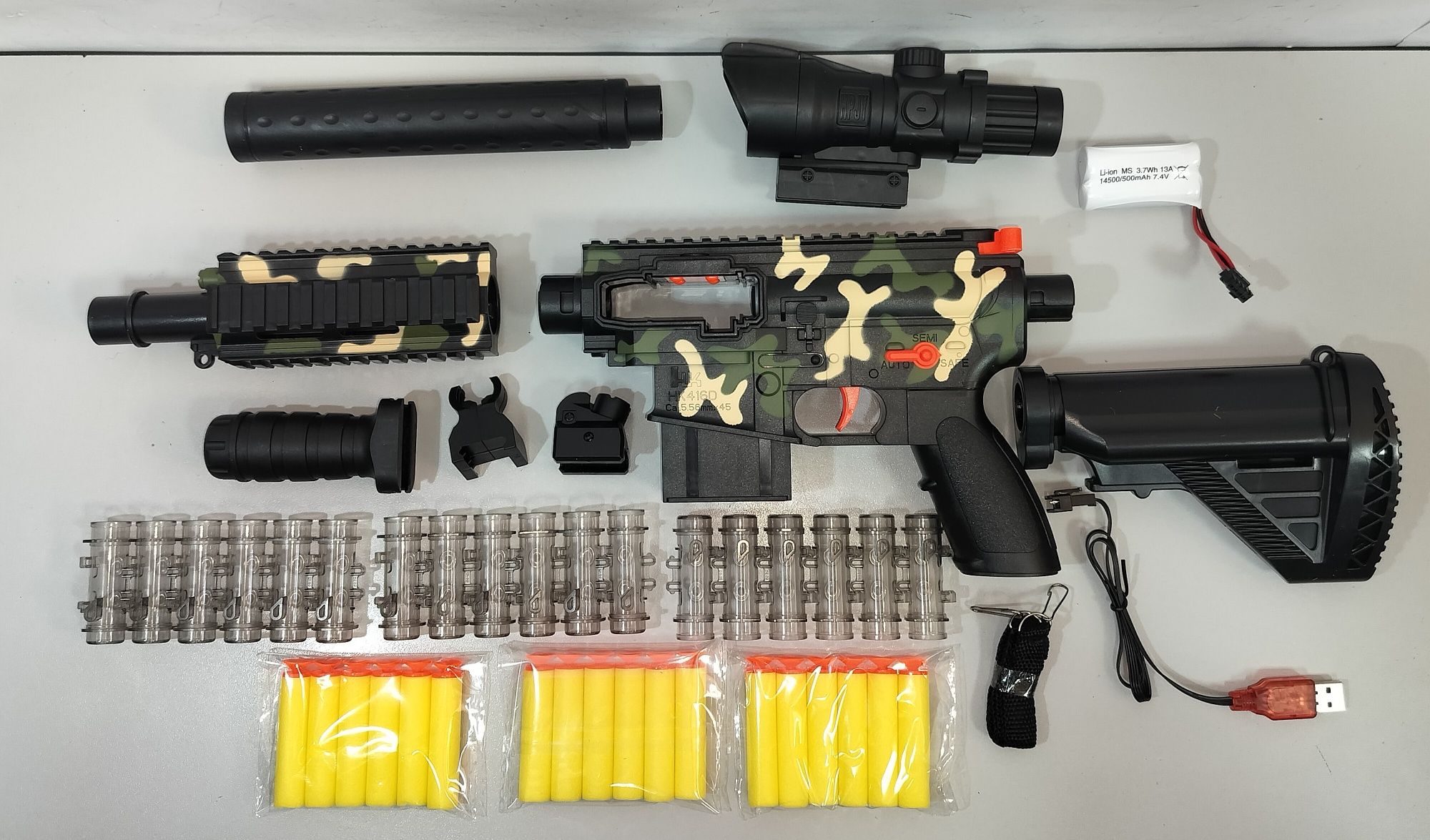 Детский автомат M416 на аккумуляторе, оптический прицел.