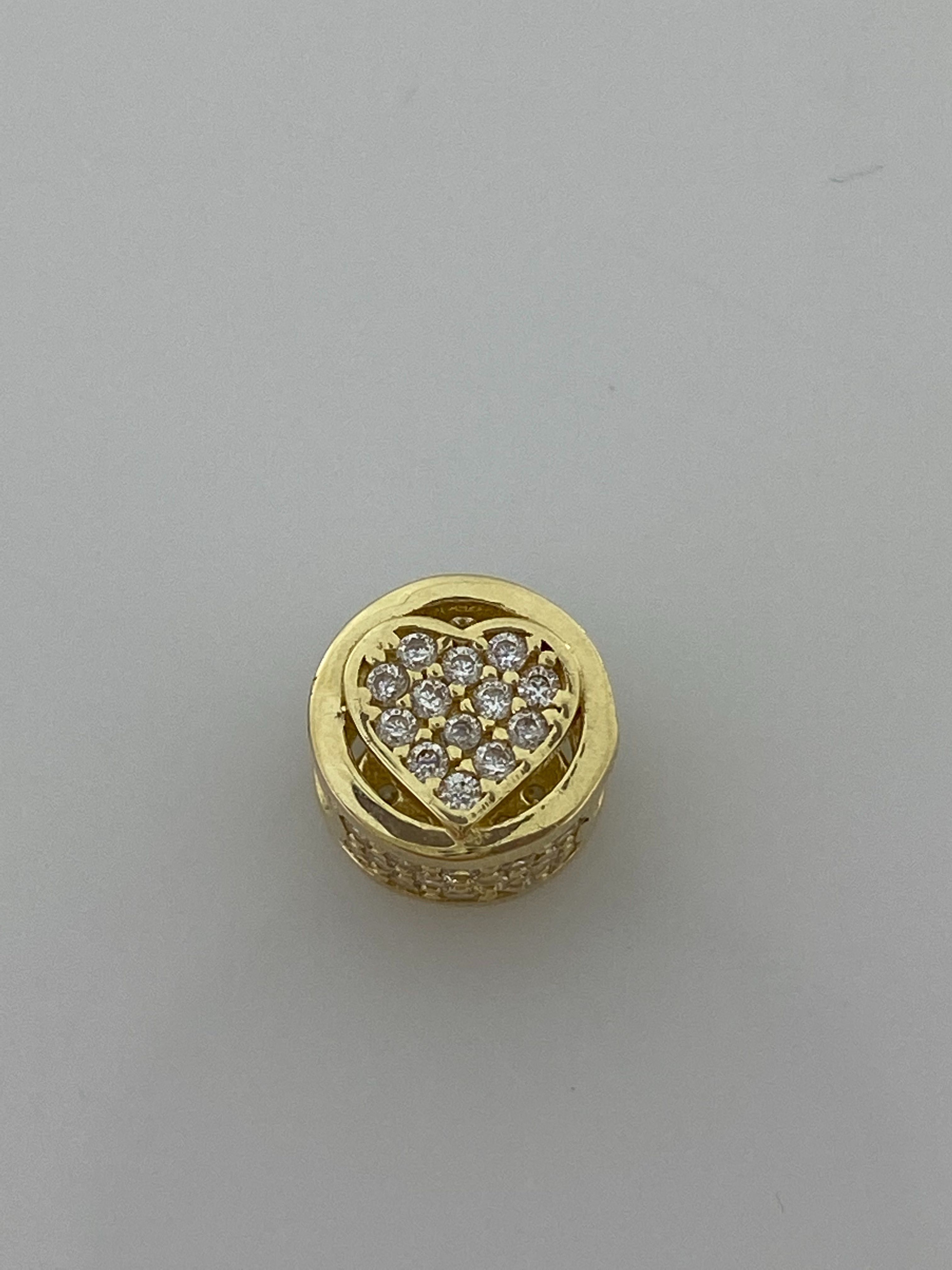 Złoty element charms na bransoletkę Pandora, Próba 585. Nowy (980)