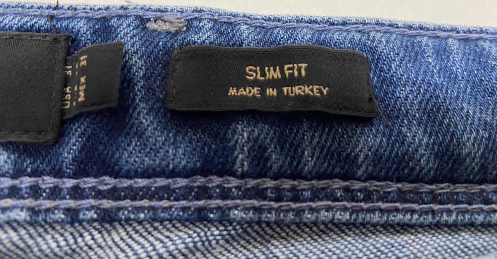 Calças Massimo Dutti Ganga Azul Escuro Tamanho 40 Slim Fit Novas