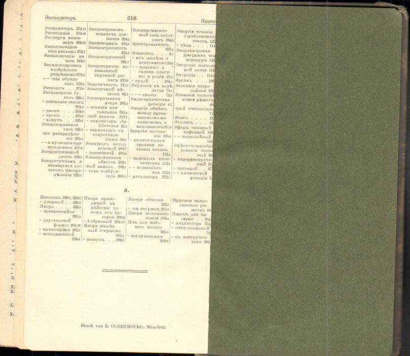 Словарь технический на 6 языках, Раритет (знаки ъ, і в словах), 1905?