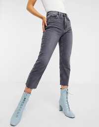 Topshop Jeansy Cropped Z Surowym Wykończenien 34