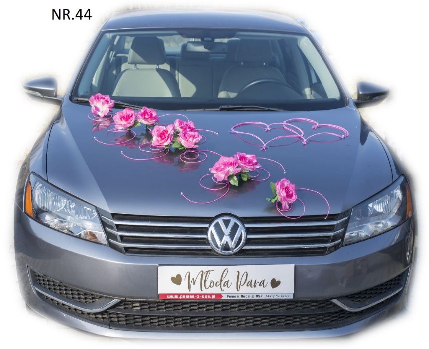 Ozdoba na samochód-dekoracja montaż na przyssawce florystycznej 044